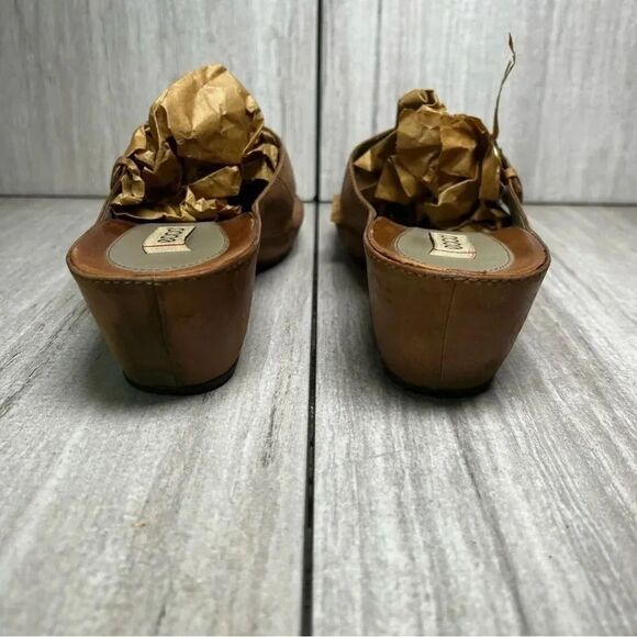 ECCO Brown Leather Slip On Slides Thong Flip Flop Sandals Buckle Women 11 EUR 42 - Picture 7 of 10